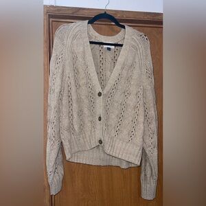Universal Thread Beige Cable Knit Cardigan